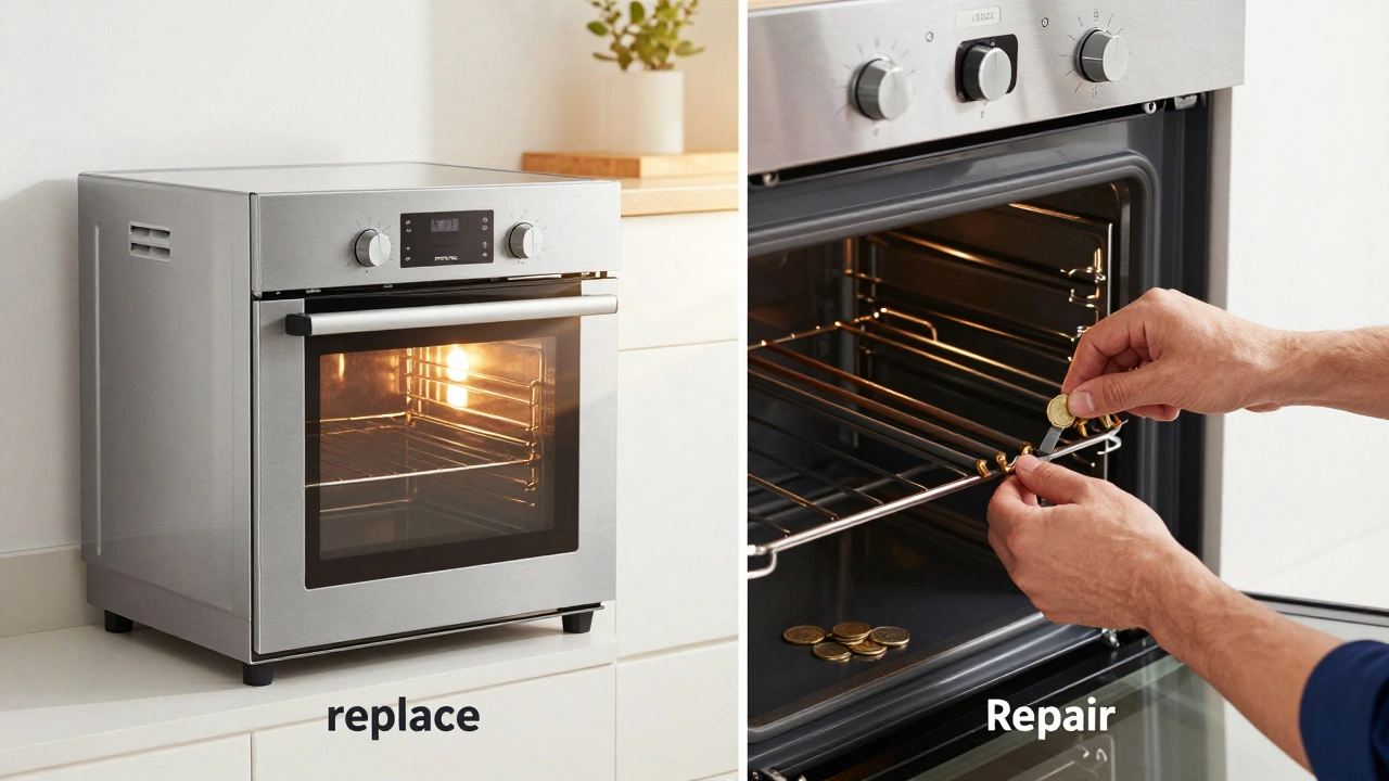 Comparison of buying a new oven versus repairing an old one